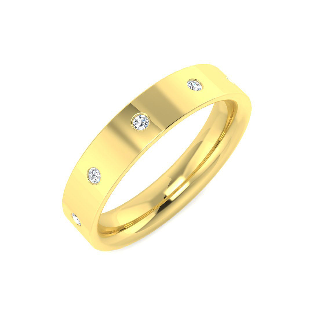 Half Eternity Diamond Ring 0.1ct–0.34ct – SR1893 – 18k Yellow Gold