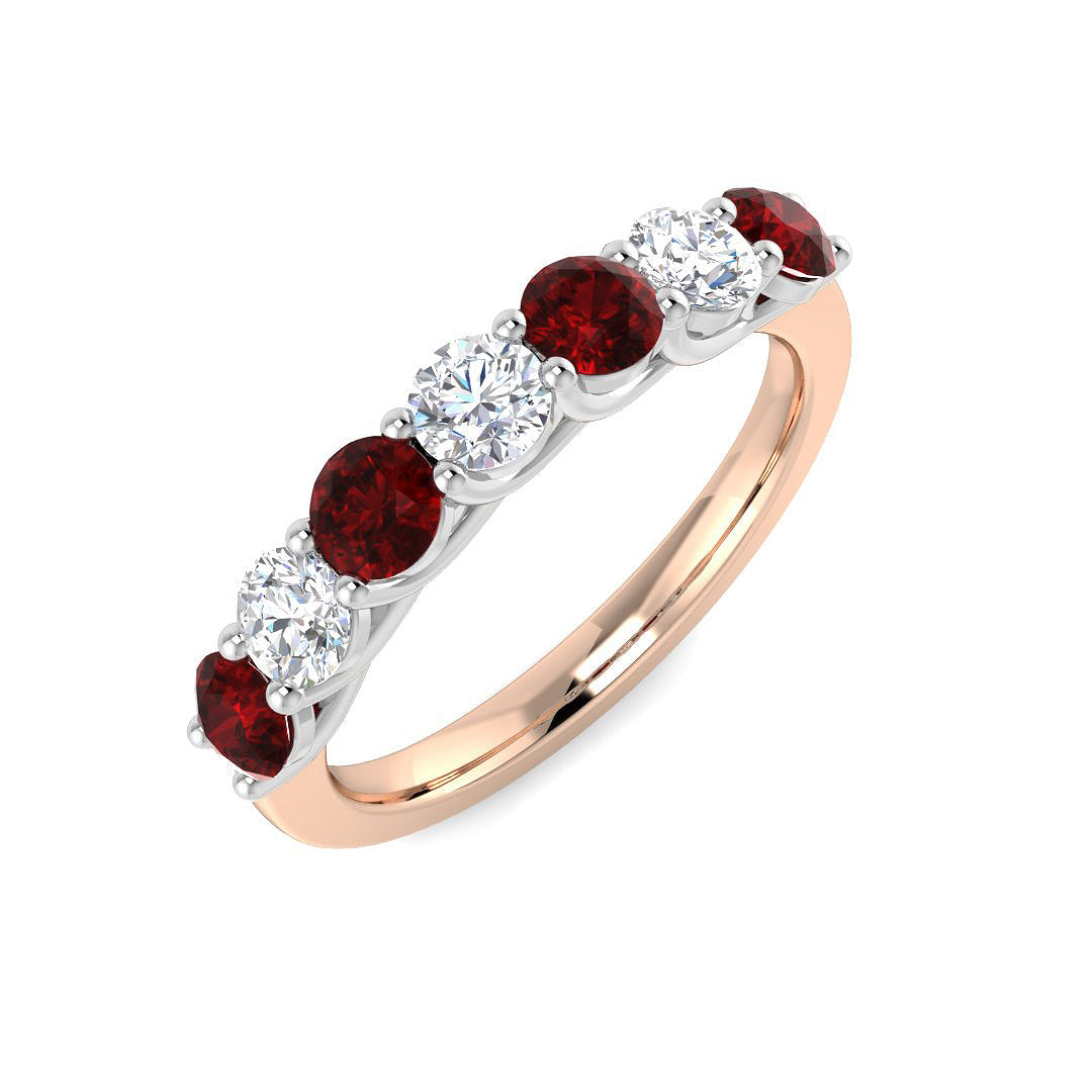 Multi Stone Diamond Ring 0.58ct–1.65ct – XYR6791~RY – 18k Rose Gold