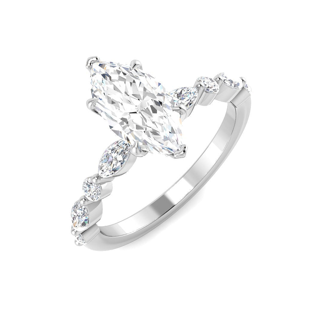 Engagement Lab-Grown Diamond Ring 1.51ct – SR6810 – 18k White Gold