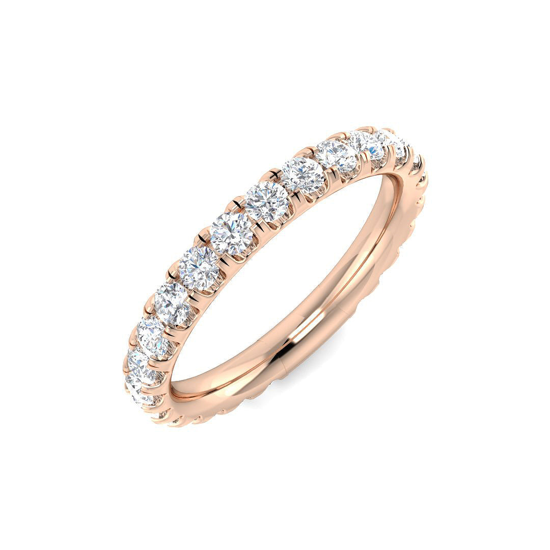Half Eternity Diamond Ring 0.59ct–1.47ct – SR3209 – 18k Rose Gold