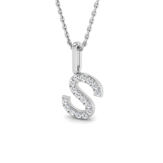 Initials Diamond Ring 0.13ct – SP5171-S – 18k White Gold