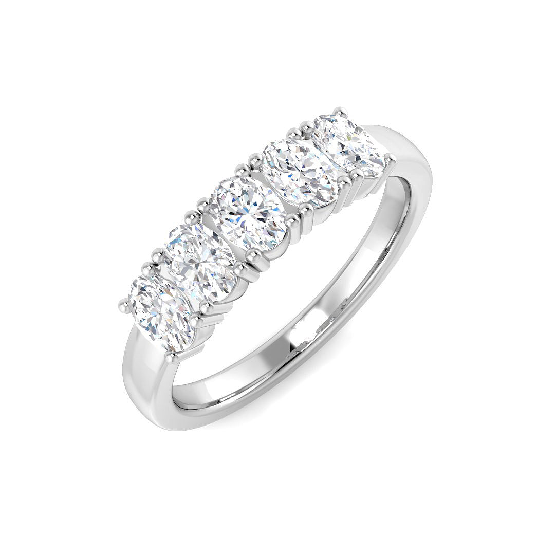 Five Stone Diamond Ring 1.01ct–1.38ct – SR1862 – 18k White Gold