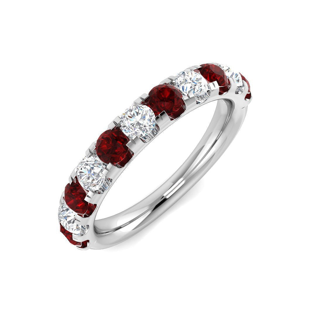 Half Eternity Diamond Ring 1.15ct – SR7954~RY – 18k White Gold