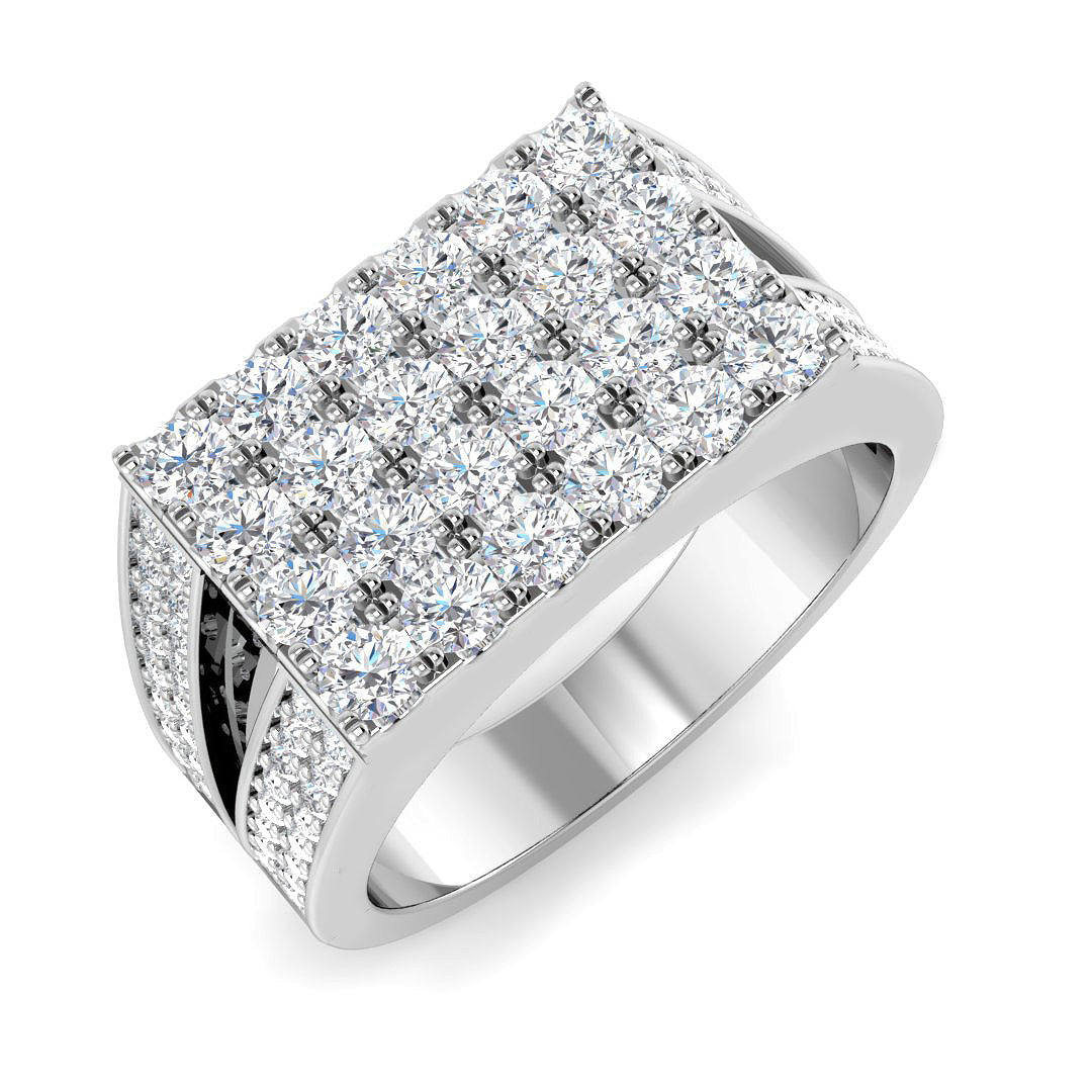 Signet Diamond Ring 1.94ct – SR4587 – 18k White Gold
