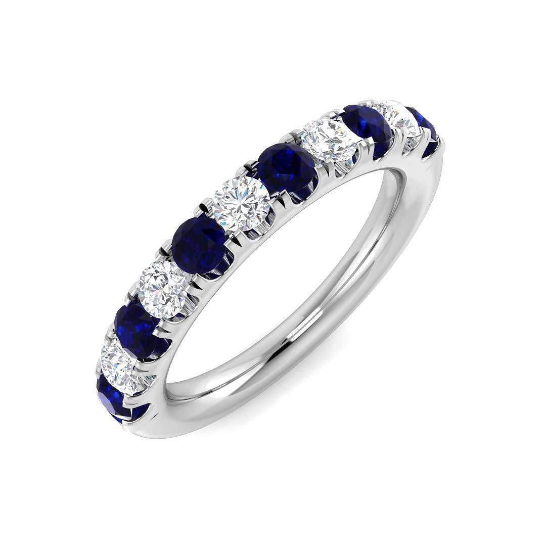 Half Eternity Diamond Ring 0.64ct – XYR11330~BS – 18k White Gold