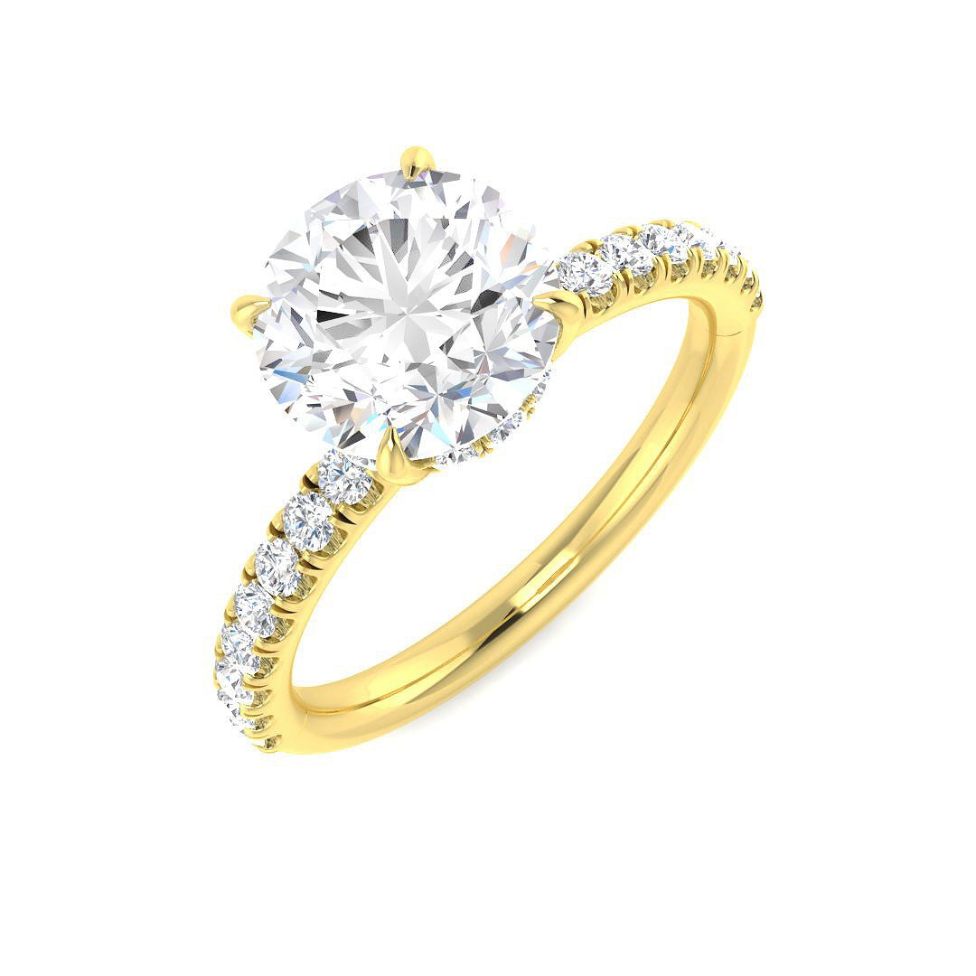 Engagement Diamond Ring 2.39ct–2.46ct – SR5644 – 18k Yellow Gold