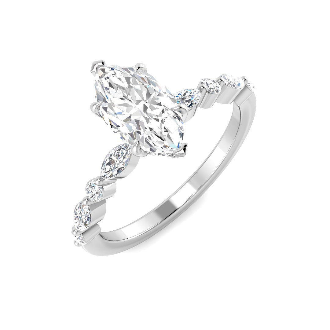 Engagement Lab-Grown Diamond Ring 1.42ct – SR6808 – 18k White Gold