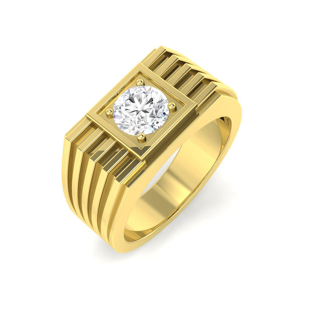 Signet Lab-Grown Diamond Ring 1.03ct – SR5181 – 18k Yellow Gold