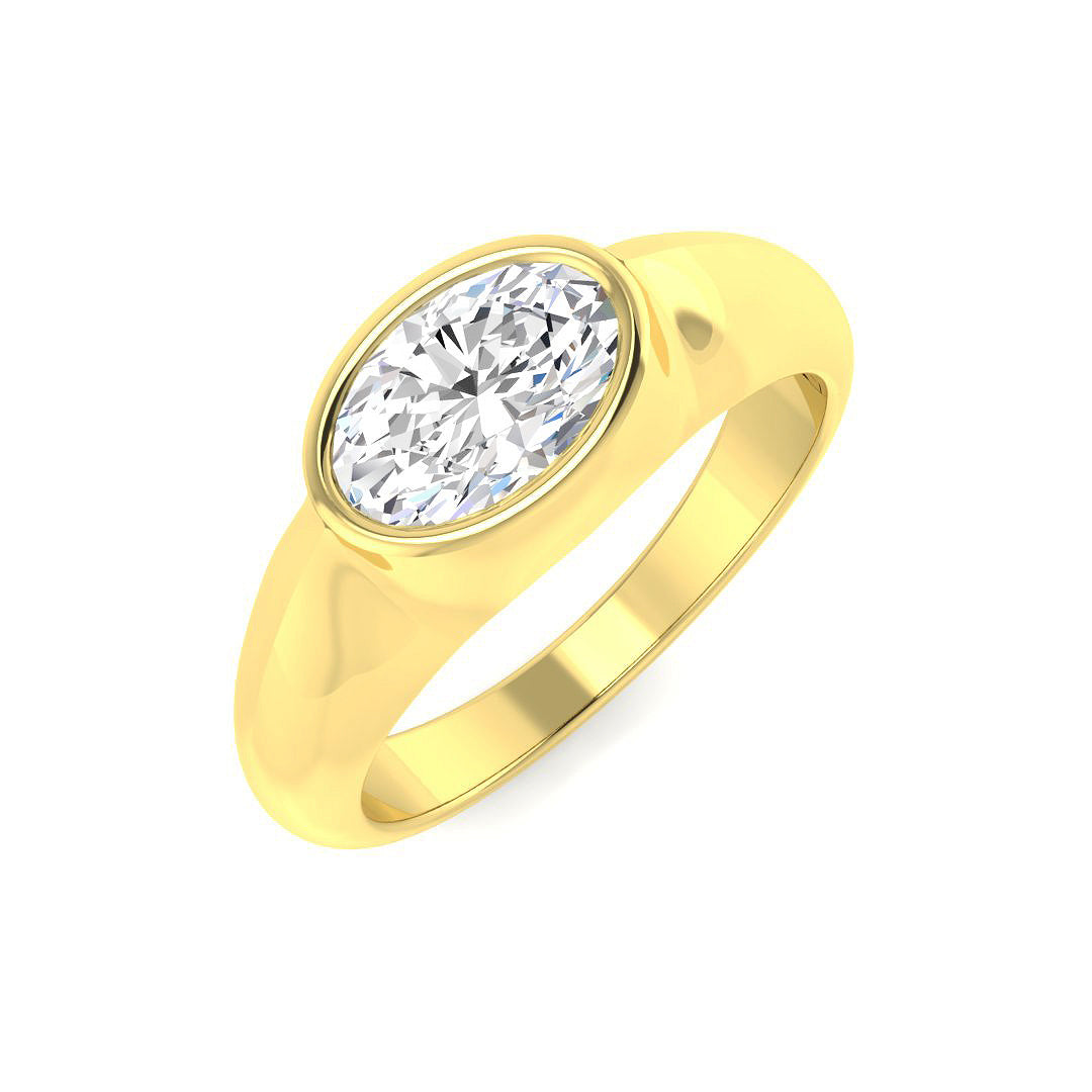 Engagement Lab-Grown Diamond Ring 1.0ct – SR5179 – 18k Yellow Gold