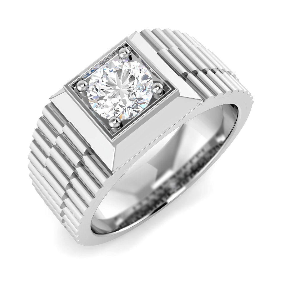 Signet Diamond Ring 0.23ct–1.03ct – SR4462 – 18k White Gold