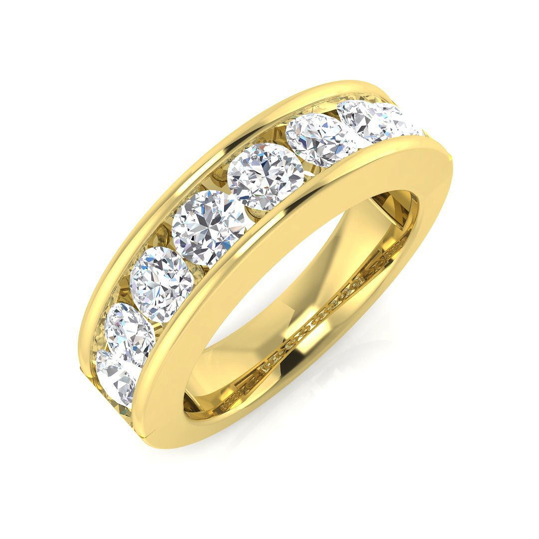 Half Eternity Diamond Ring 0.14ct–1.53ct – SR2193 – 18k Yellow Gold