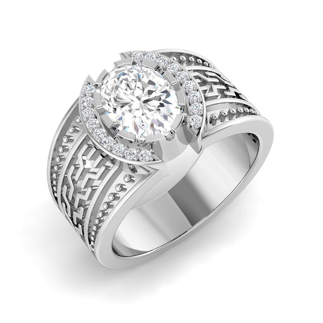 Signet Lab-Grown Diamond Ring 2.18ct – SR5603 – 18k White Gold