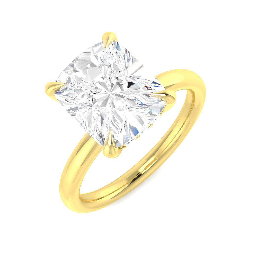 Engagement Lab-Grown Diamond Ring 4.17ct–4.18ct – SR6143 – 18k Yellow Gold