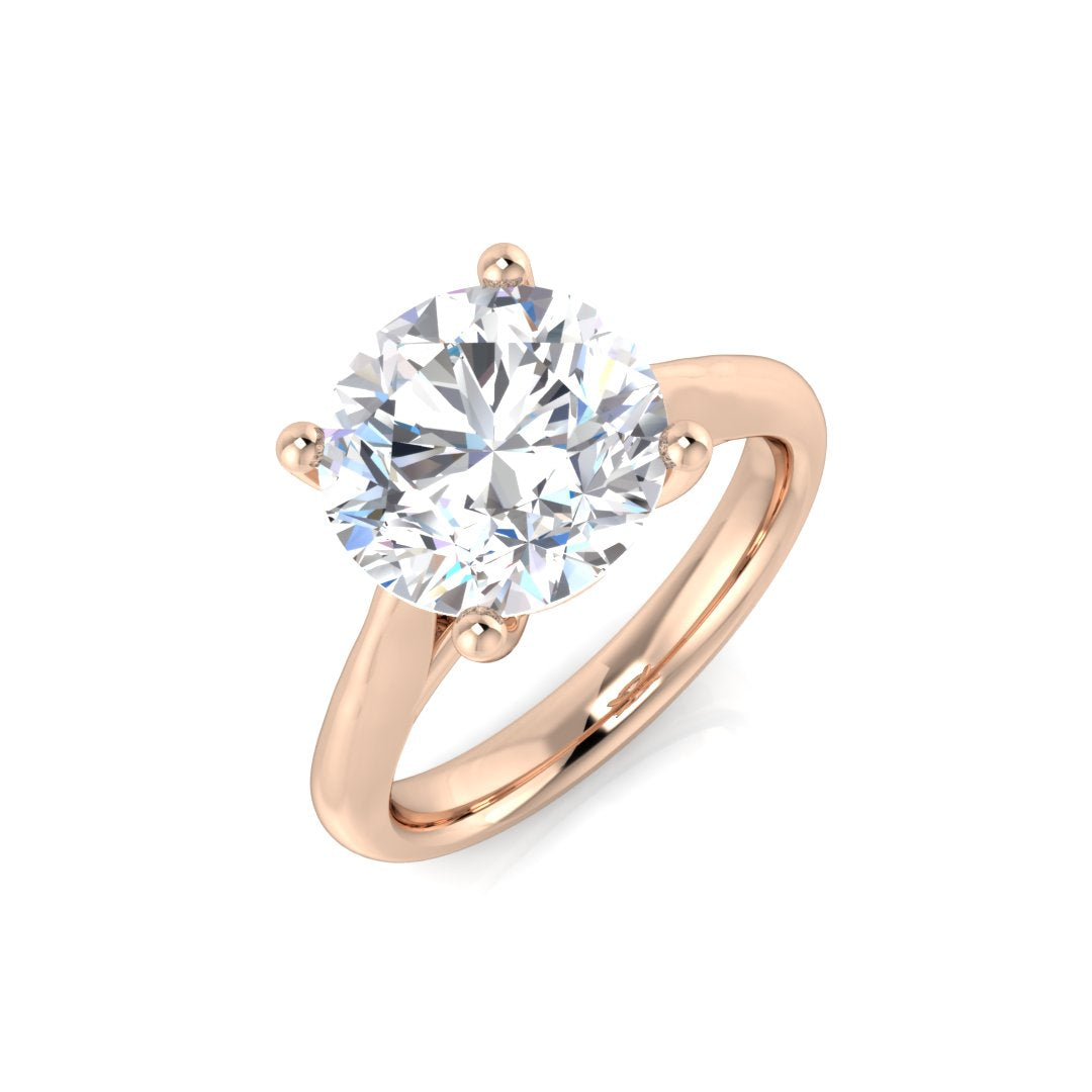 Engagement Lab-Grown Diamond Ring 4.01ct – SR127 – 18k Rose Gold