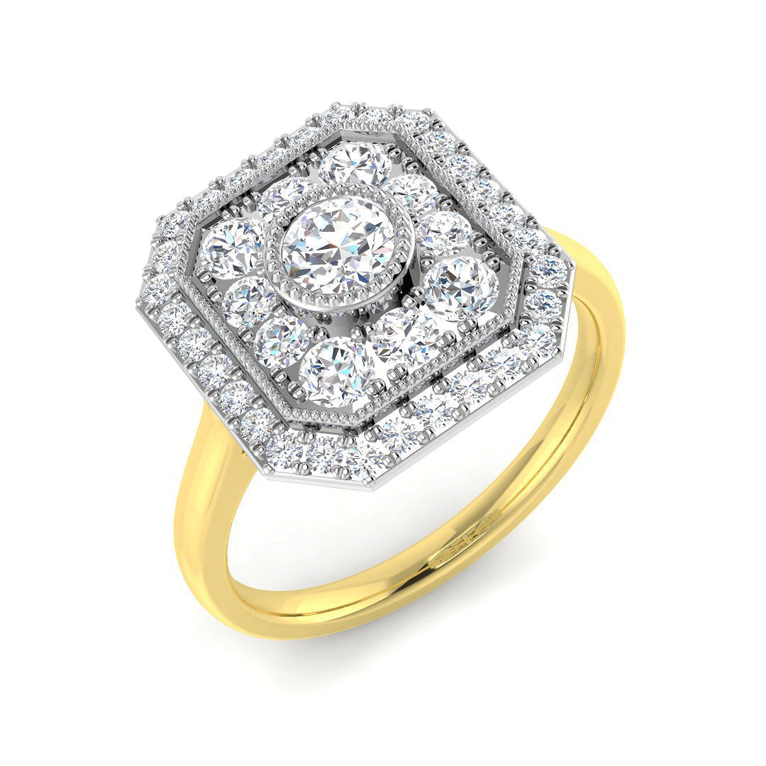 Vintage Diamond Ring 0.39ct–1.07ct – SL8503 – 18k Yellow Gold