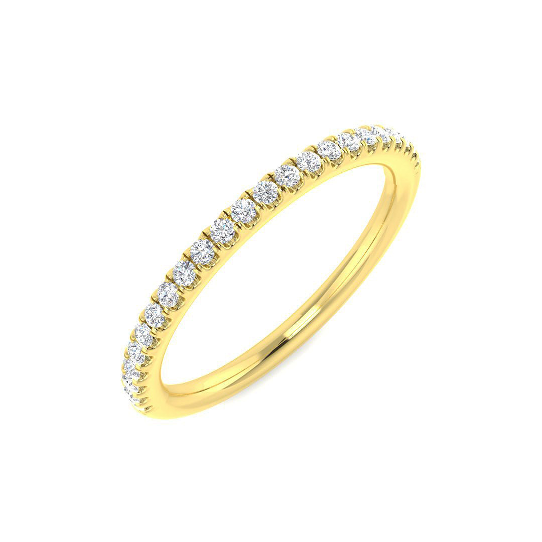 Half Eternity Diamond Ring 0.23ct – SR5936 – 18k Yellow Gold