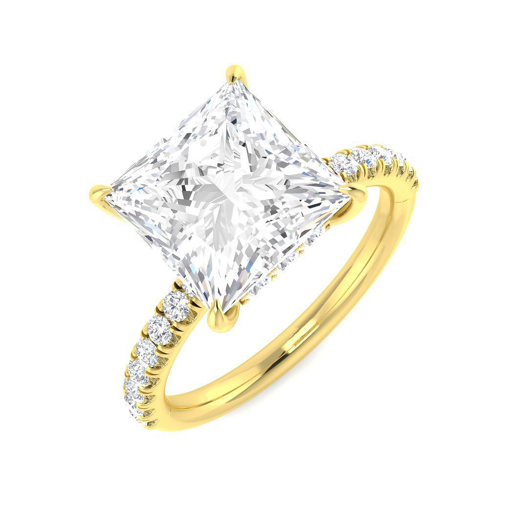 Engagement Lab-Grown Diamond Ring 1.26ct–5.49ct – SR5803 – 18k Yellow Gold