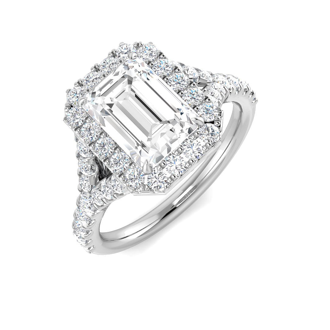 Halo Lab-Grown Diamond Ring 2.09ct – SR3771 – 18k White Gold