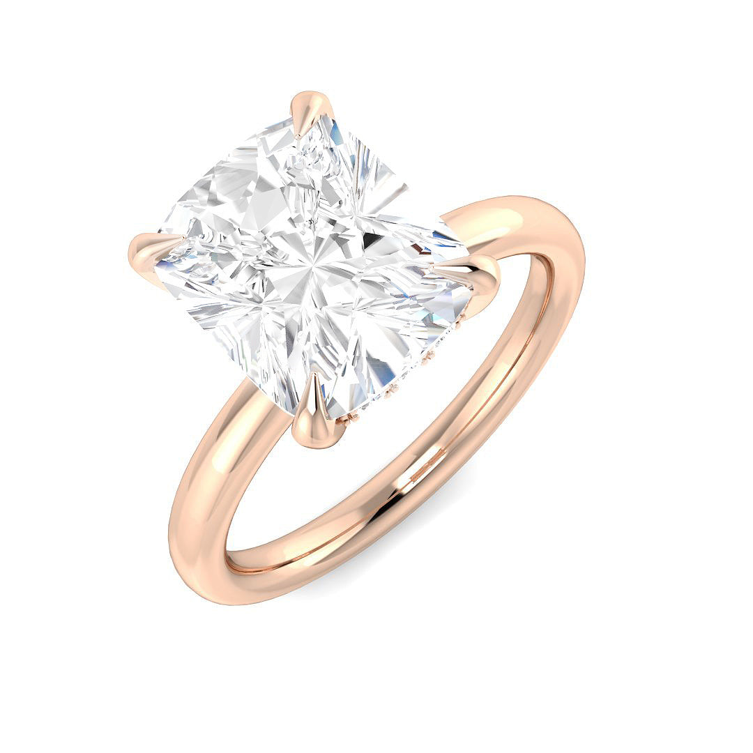 Engagement Lab-Grown Diamond Ring 4.17ct–4.18ct – SR6143 – 18k Rose Gold