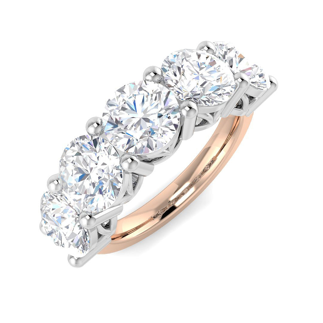 Five Stone Lab-Grown Diamond Ring 5.08ct – SR5497 – 18k Rose Gold