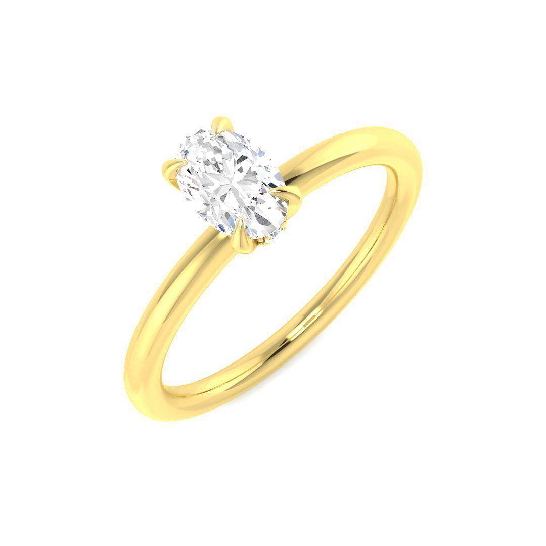 Engagement Diamond Ring 0.55ct–0.58ct – SR6223 – 18k Yellow Gold