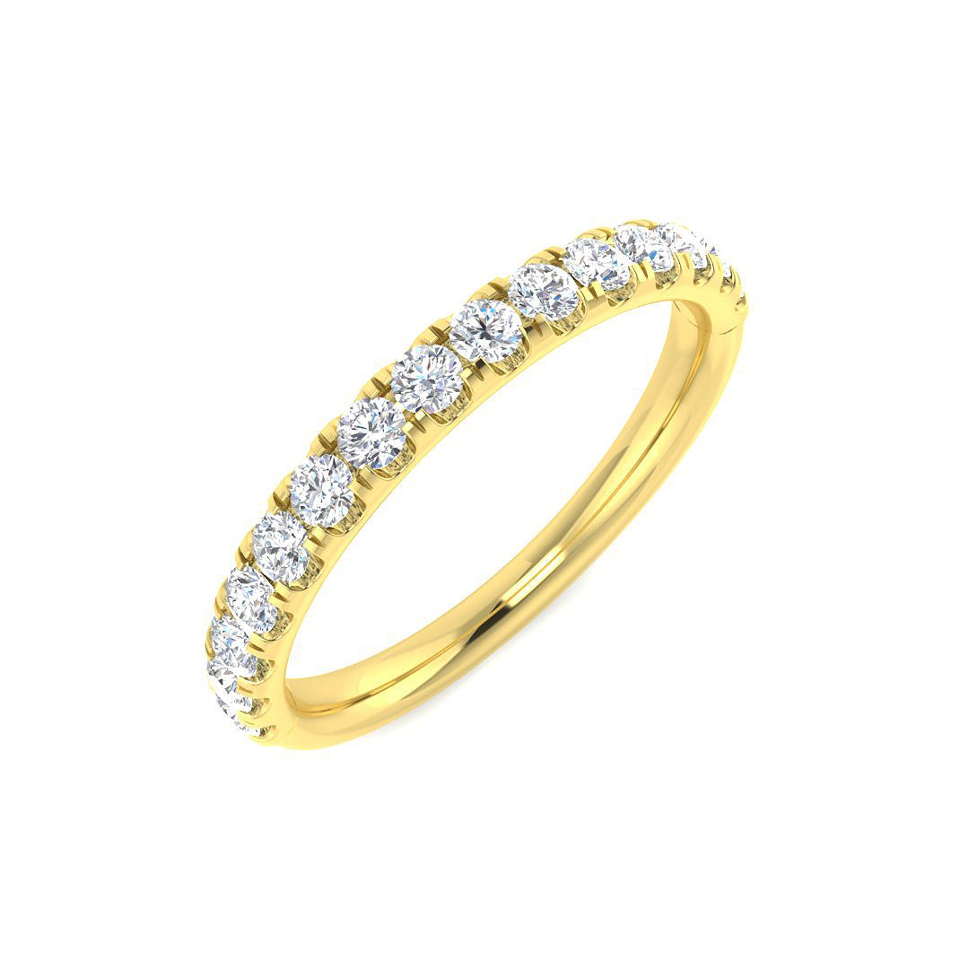 Half Eternity Diamond Ring 0.45ct – SR7945 – 18k Yellow Gold
