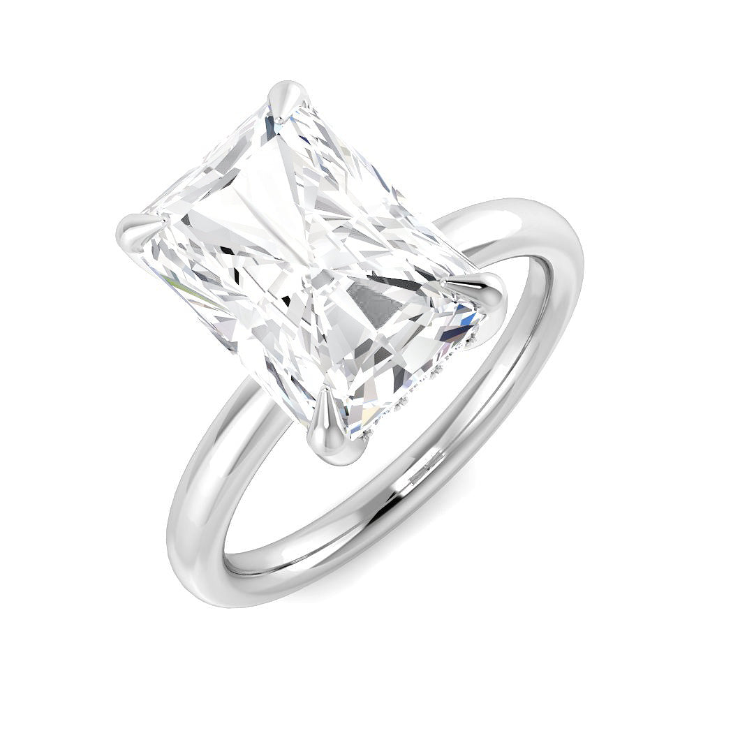Engagement Lab-Grown Diamond Ring 4.22ct–4.26ct – SR6001 – 18k White Gold