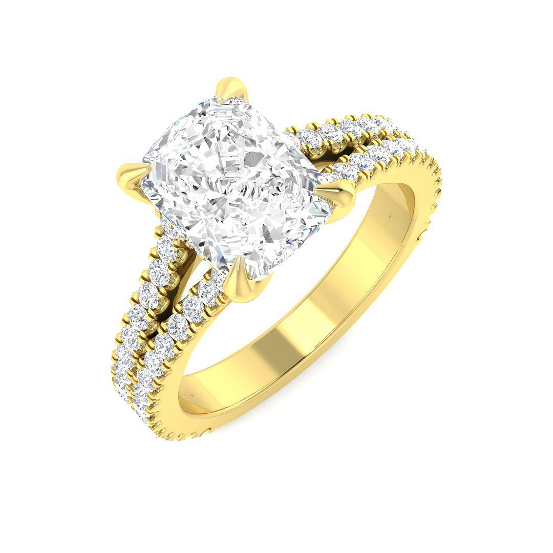 Engagement Lab-Grown Diamond Ring 2.61ct–5.74ct – SR4834 – 18k Yellow Gold