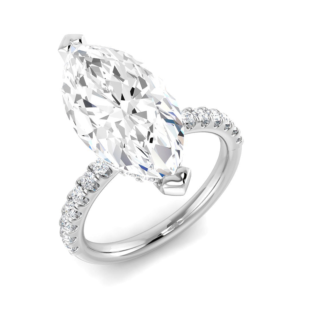 Engagement Lab-Grown Diamond Ring 1.02ct–5.58ct – SR5819 – 18k White Gold