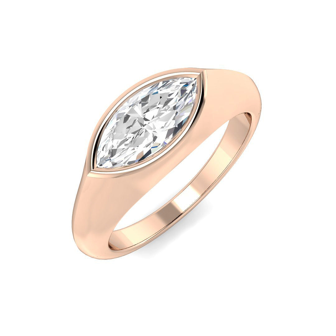 Engagement Lab-Grown Diamond Ring 1.0ct–1.01ct – SR5146 – 18k Rose Gold