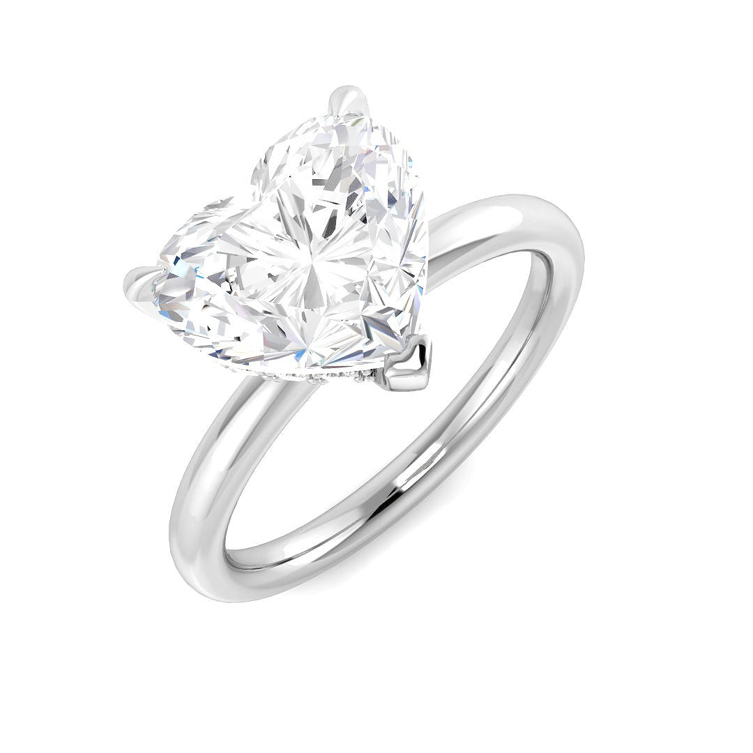 Engagement Lab-Grown Diamond Ring 3.17ct–3.19ct – SR6155 – 18k White Gold