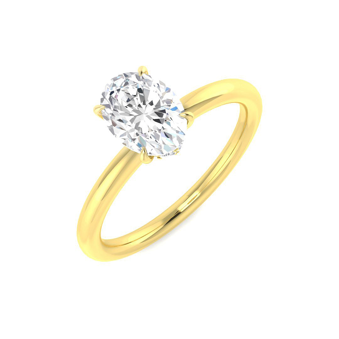 Engagement Lab-Grown Diamond Ring 1.07ct–1.12ct – SR5887 – 18k Yellow Gold