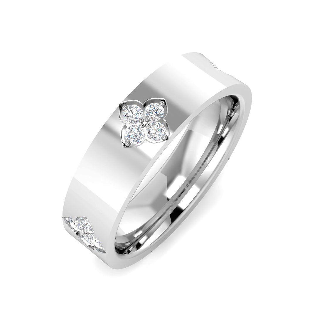 Fancy Diamond Ring 0.29ct–0.38ct – SR6077 – 18k White Gold