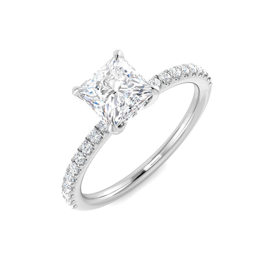 Engagement Lab-Grown Diamond Ring 1.26ct–5.49ct – SR5803 – 18k White Gold