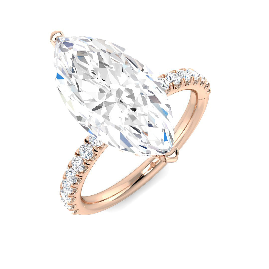 Engagement Lab-Grown Diamond Ring 1.02ct–5.58ct – SR5819 – 18k Rose Gold