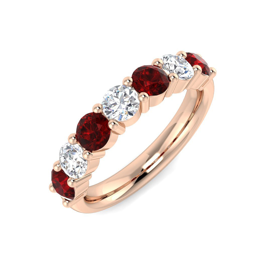 Half Eternity Diamond Ring 0.71ct–2.15ct – BJR0448~RY – 18k Rose Gold