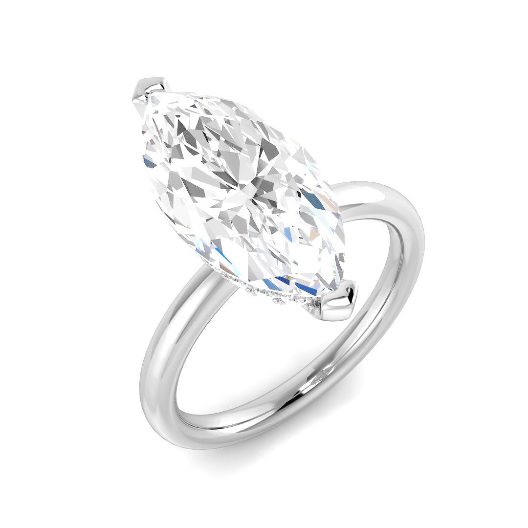 Engagement Lab-Grown Diamond Ring 4.27ct – SR5829 – 18k White Gold