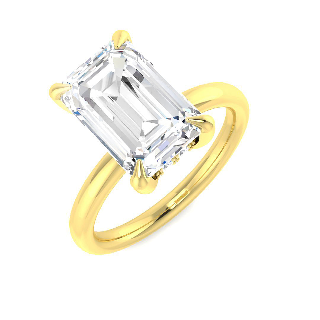 Engagement Lab-Grown Diamond Ring 4.2ct–4.21ct – SR5982 – 18k Yellow Gold