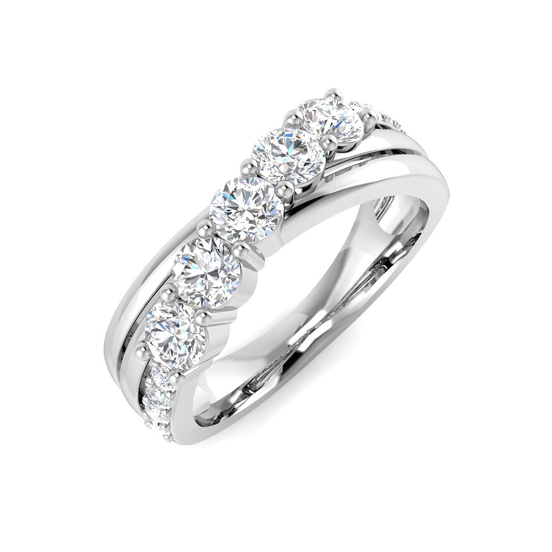 Fancy Diamond Ring 0.35ct–0.93ct – SR4512 – 18k White Gold