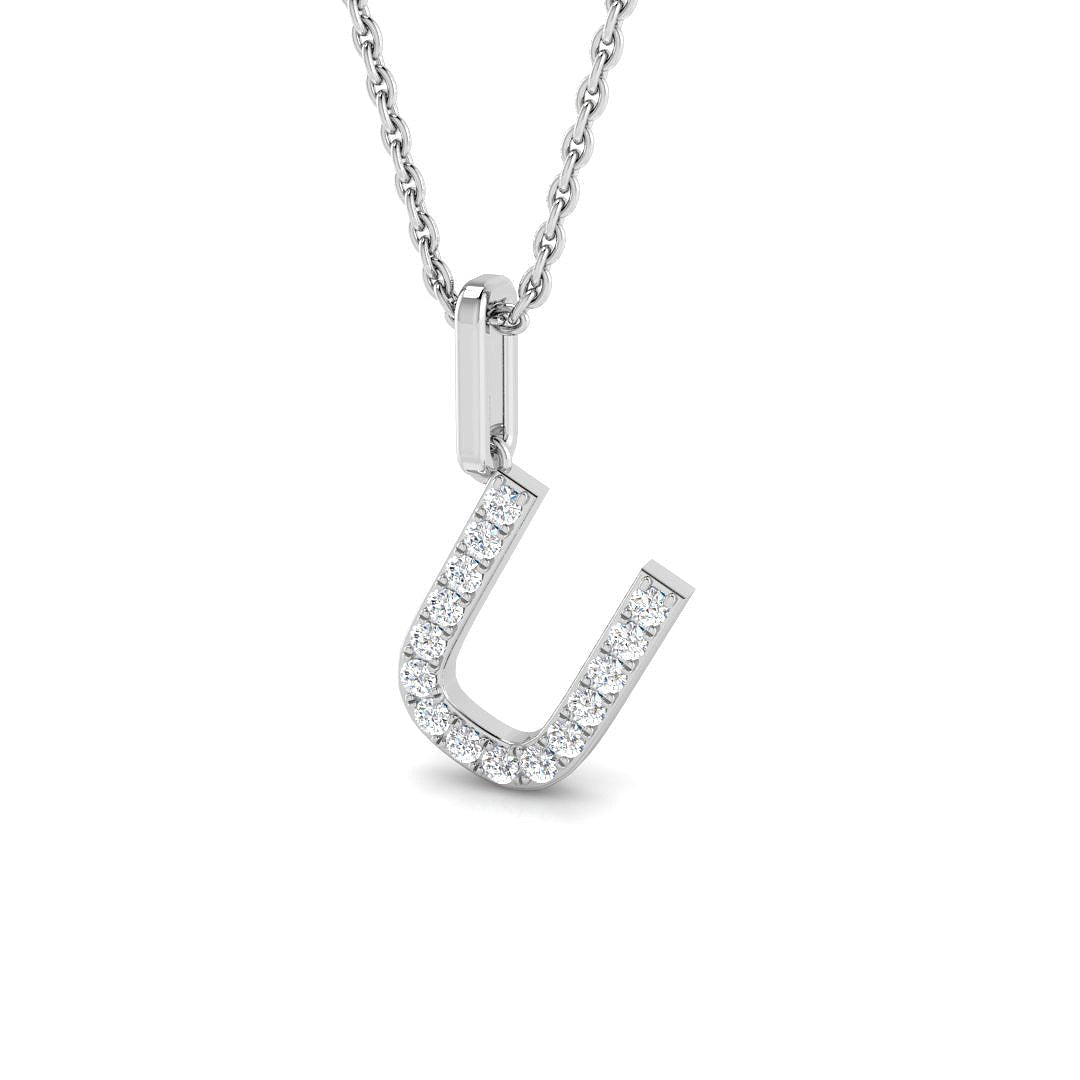 Initials Diamond Ring 0.12ct – SP5171-U – 18k White Gold