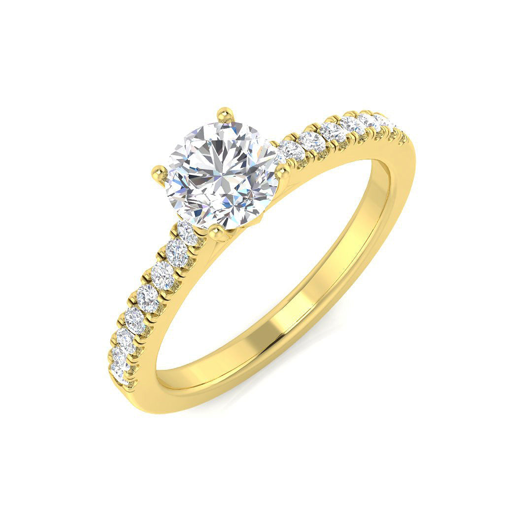 Engagement Lab-Grown Diamond Ring 0.9ct–0.91ct – SL9834-5.5 – 18k Yellow Gold