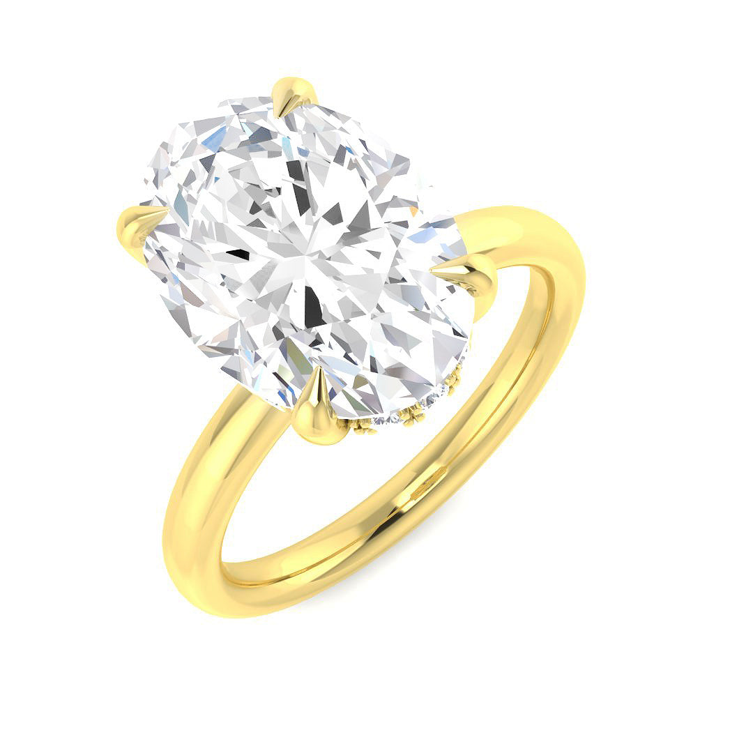 Engagement Lab-Grown Diamond Ring 5.22ct – SR5891 – 18k Yellow Gold