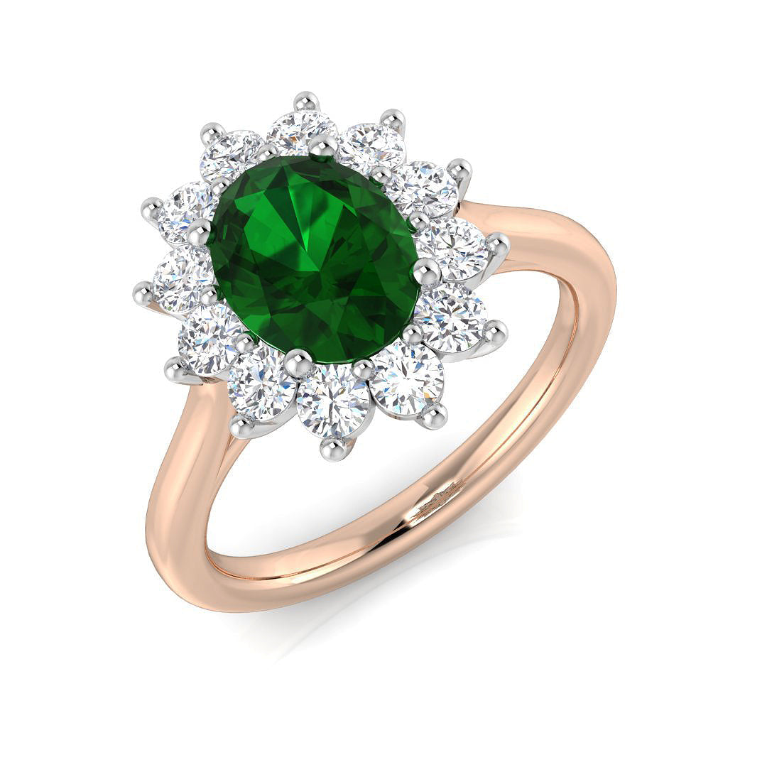 Cluster Diamond Ring 1.05ct–4.26ct – SL8276~EM – 18k Rose Gold