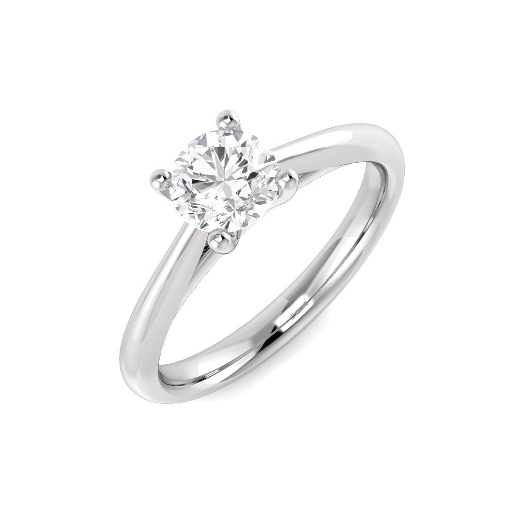 Engagement Diamond Ring 0.6ct – SR125-5.50MM – 18k White Gold