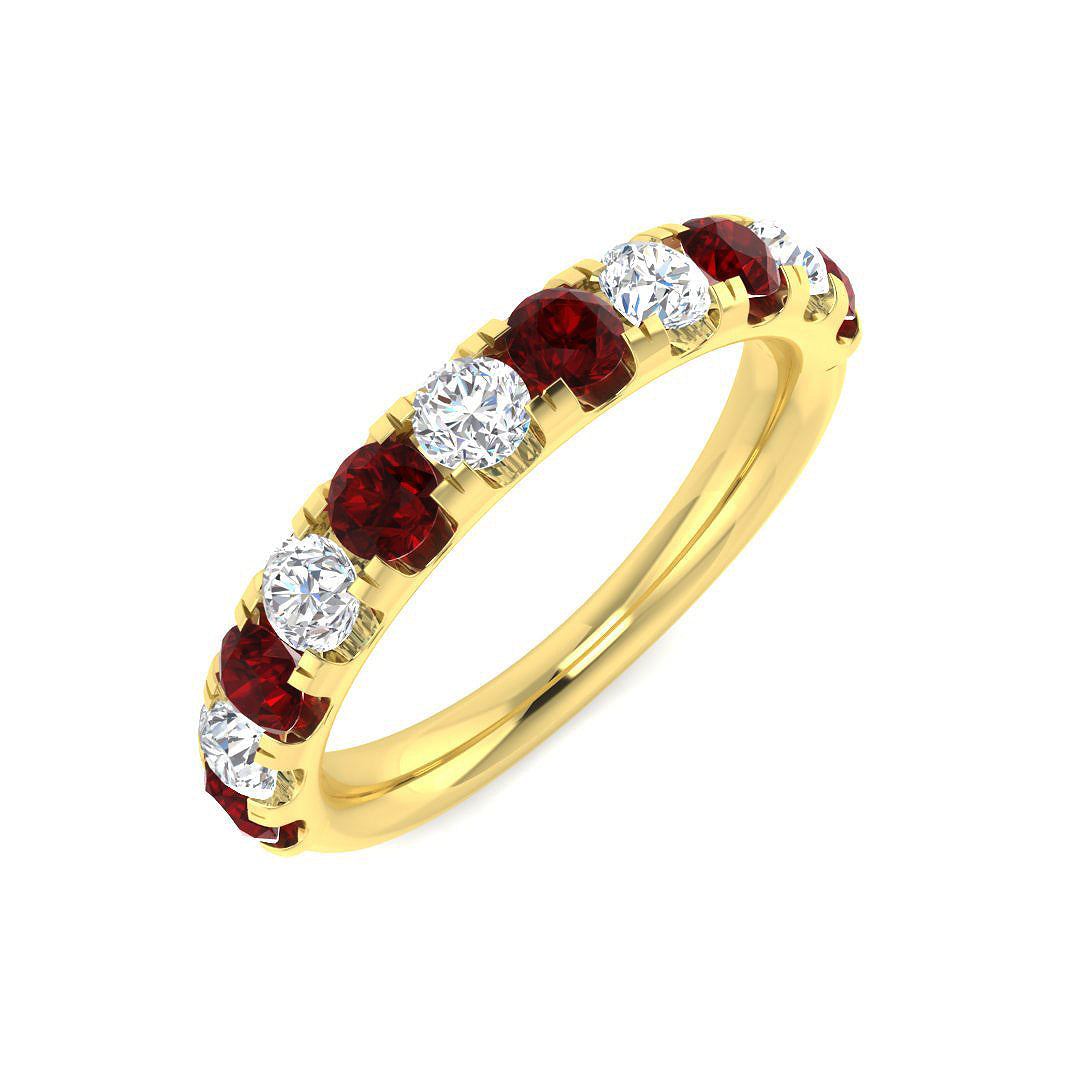 Half Eternity Diamond Ring 1.15ct – SR7954~RY – 18k Yellow Gold