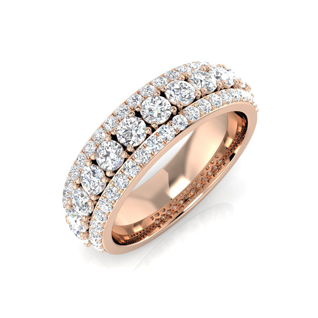 Half Eternity Diamond Ring 1.75ct–2.5ct – SL9510 – 18k Rose Gold