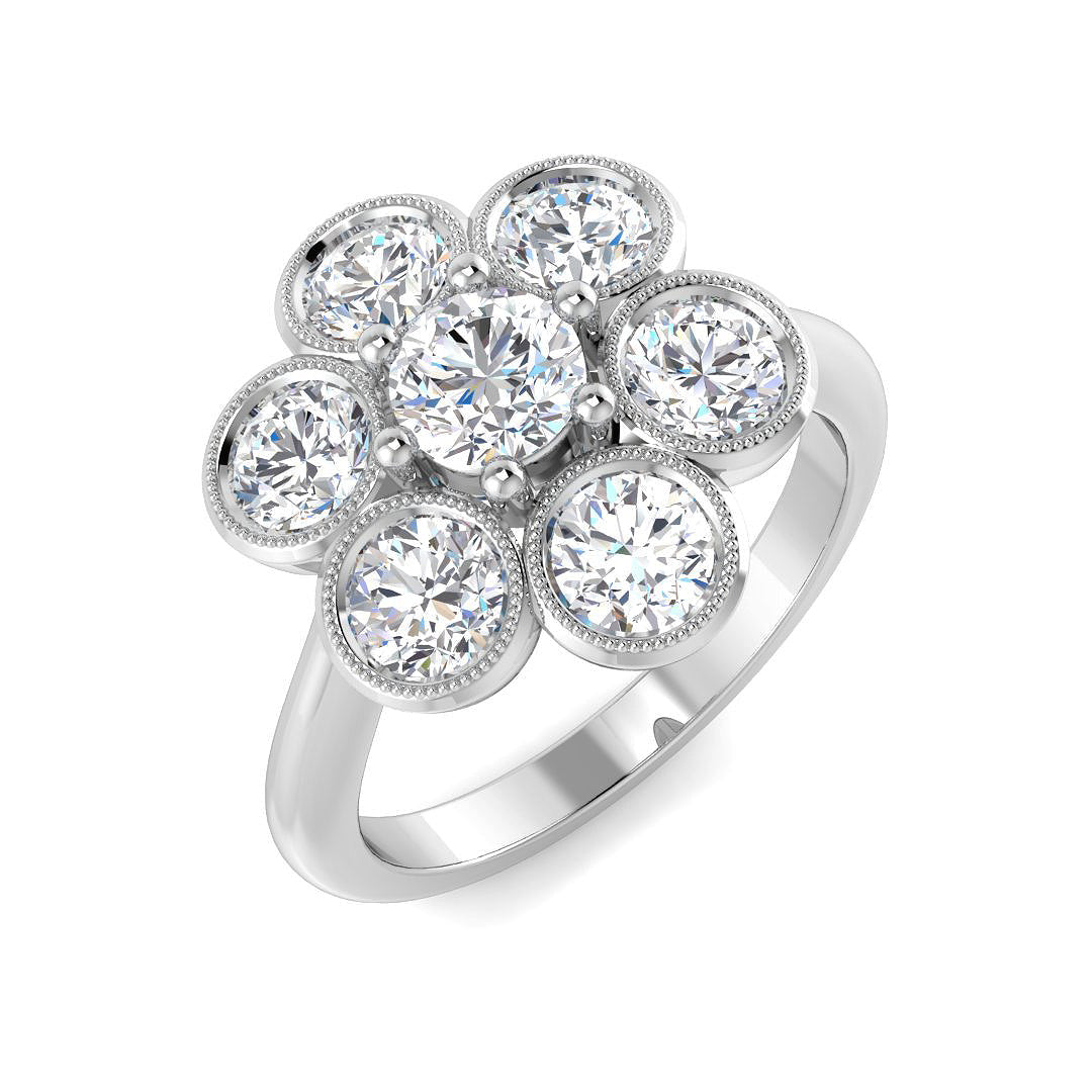 Multi Stone Diamond Ring 0.3ct–1.89ct – SR5077 – 18k White Gold