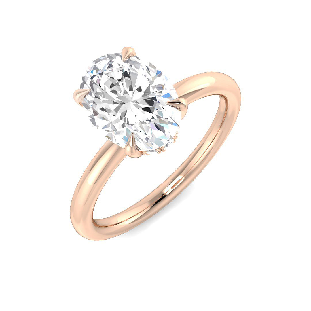 Engagement Lab-Grown Diamond Ring 2.13ct–2.15ct – SR5888 – 18k Rose Gold