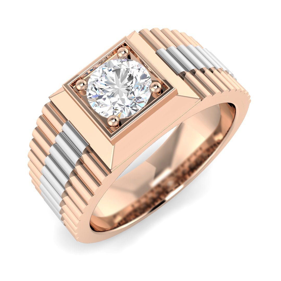 Signet Diamond Ring 0.23ct–1.03ct – SR4462 – 18k Rose Gold