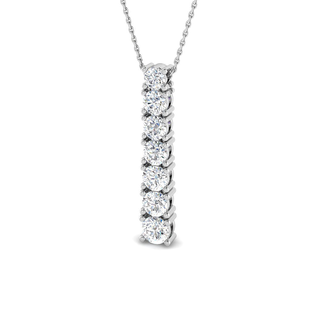 Drop & Trilogy Diamond Ring 0.96ct–2.19ct – SP6964 – 18k White Gold